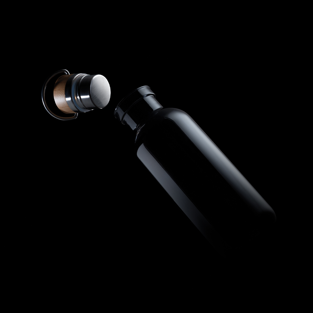 Bouteille en rPET GRS, couvercle en bambou – Image 2