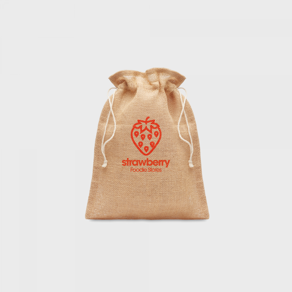 Petit sac cadeau en jute | 14 x 22 cm