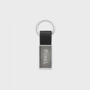 Porte-clés en PU luxe, alliage de zinc recyclé RCS