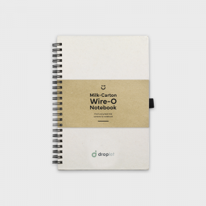 Cahier Wire-O en carton de lait recyclé A5