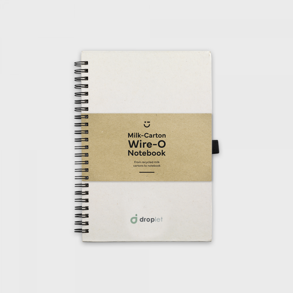 Cahier Wire-O en carton de lait recyclé A5