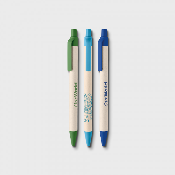 Stylo bille en carton de lait recyclé