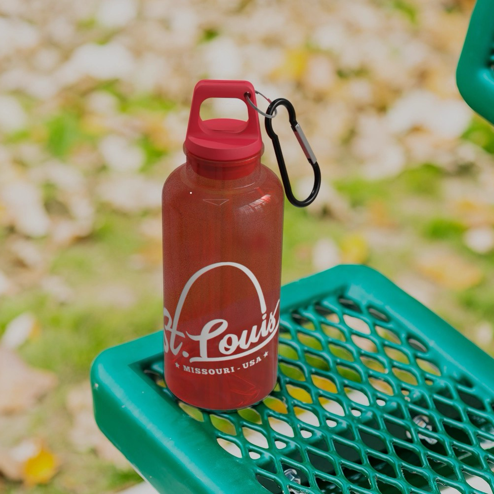 Gourde Oregon en plastique recyclé avec mousqueton 400 ml – Image 6