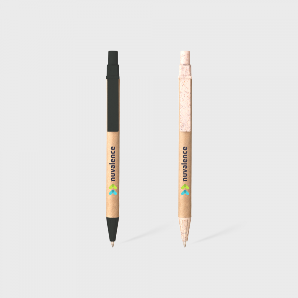 Stylo bille en papier recyclé et paille de blé