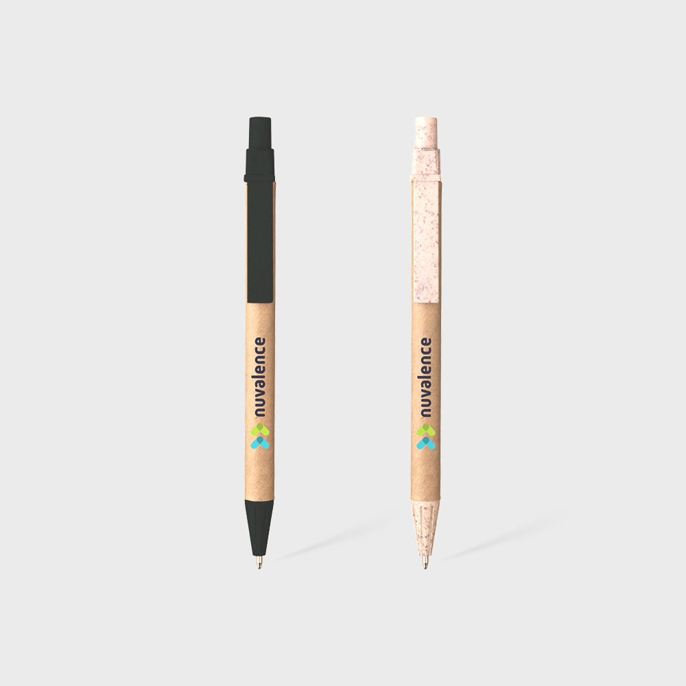Stylo bille en papier recyclé et paille de blé – Image 2