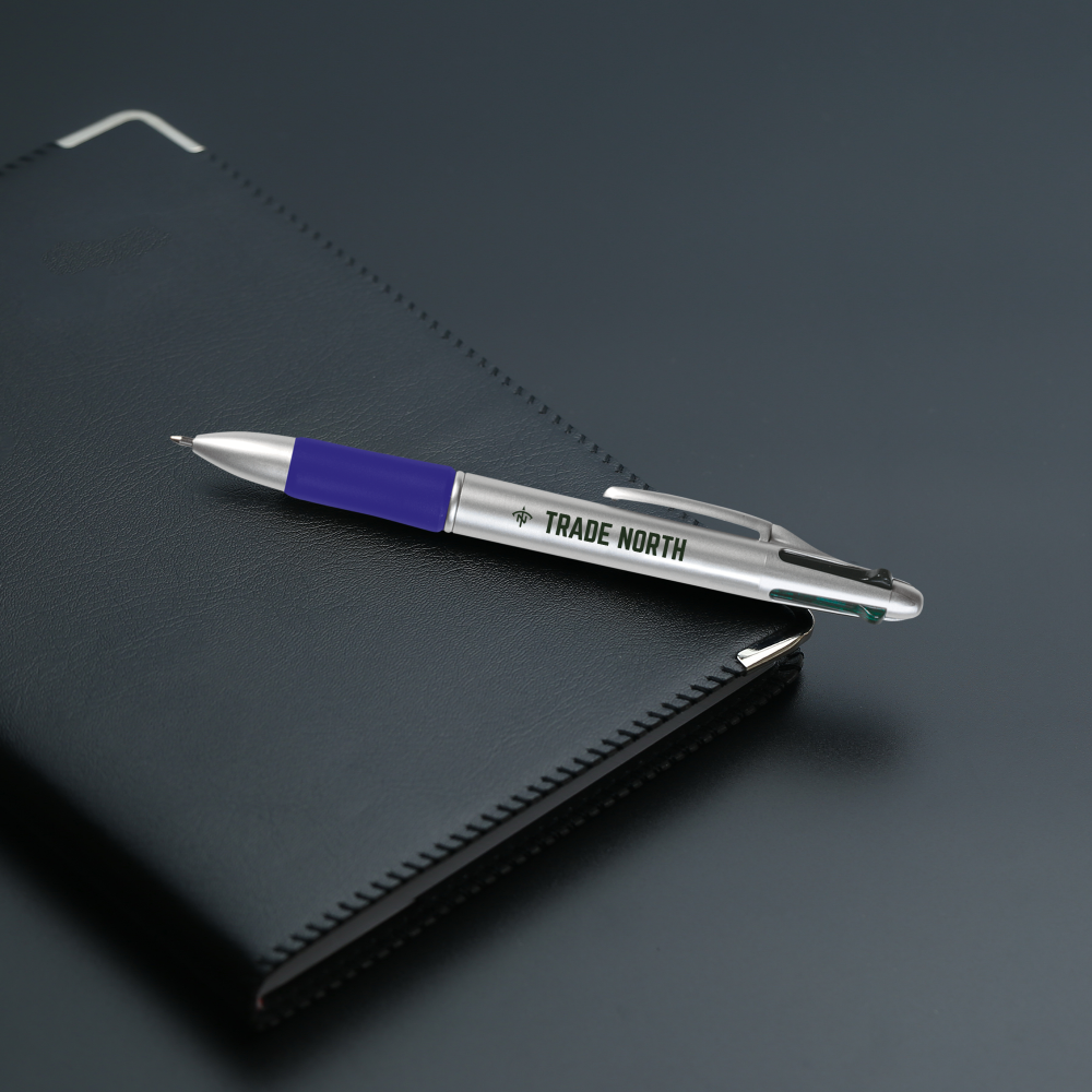 Stylo 4 couleurs grip antidérapant – Image 3