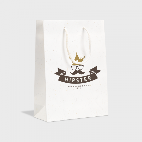 Sac Cadeau en Papier Recyclé Leaf It et Paille