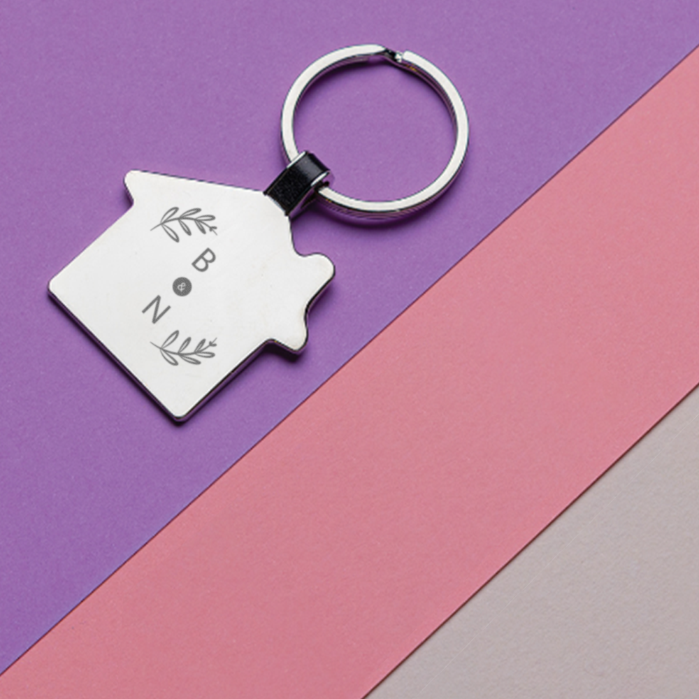 Porte-clés maison en alliage de zinc recyclé RCS – Image 5