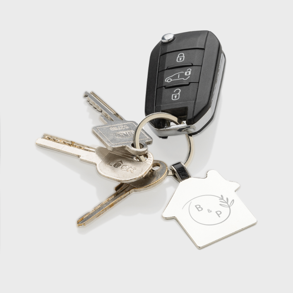 Porte-clés maison en alliage de zinc recyclé RCS – Image 4