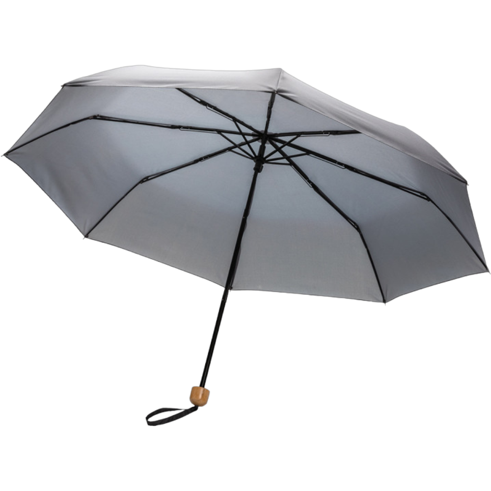 Mini parapluie RPET 190T poignée bambou Impact AWARE – Image 7