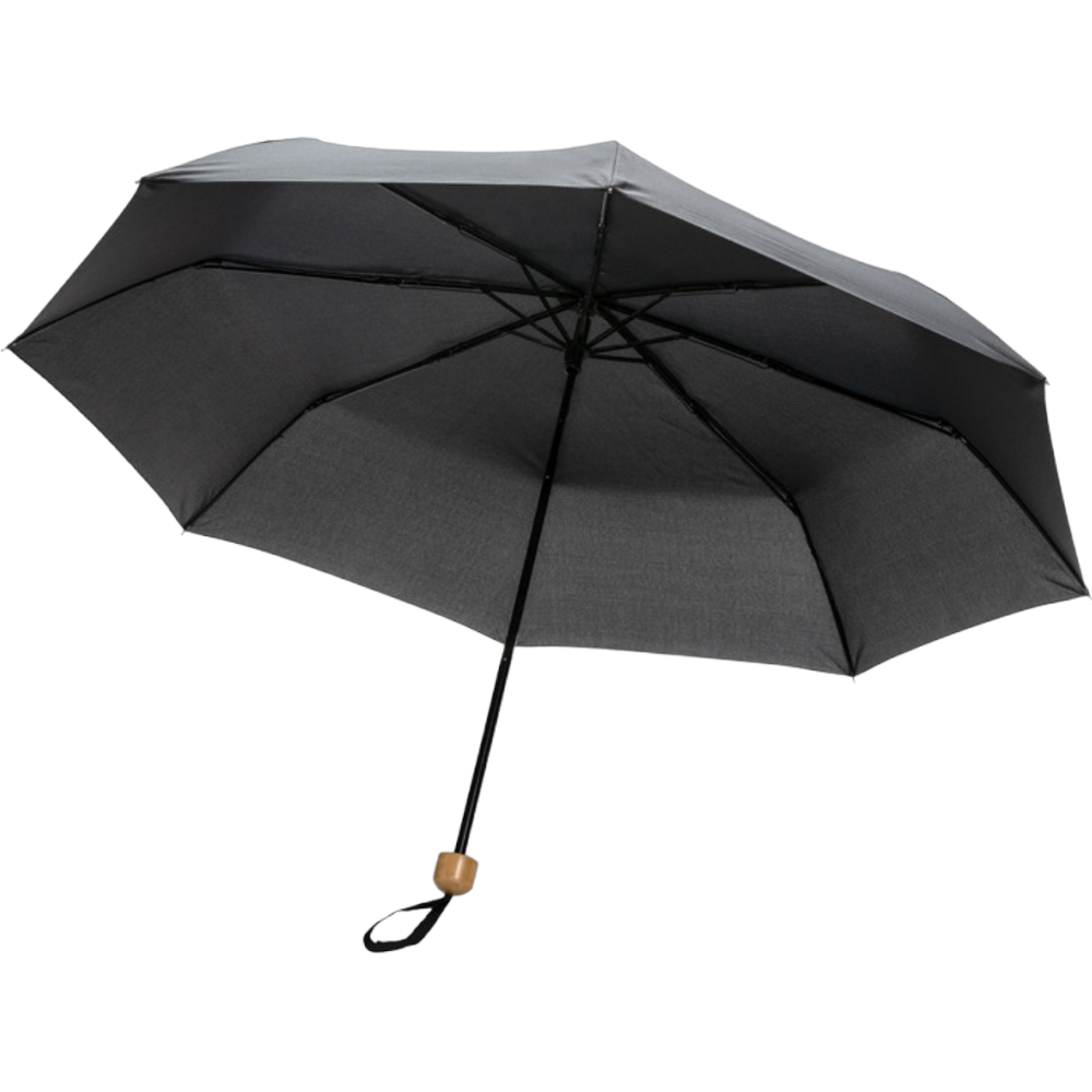 Mini parapluie RPET 190T poignée bambou Impact AWARE – Image 6