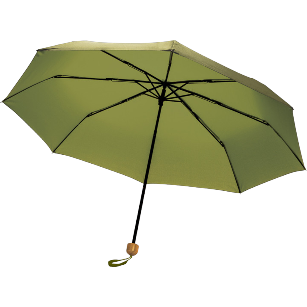 Mini parapluie RPET 190T poignée bambou Impact AWARE – Image 4