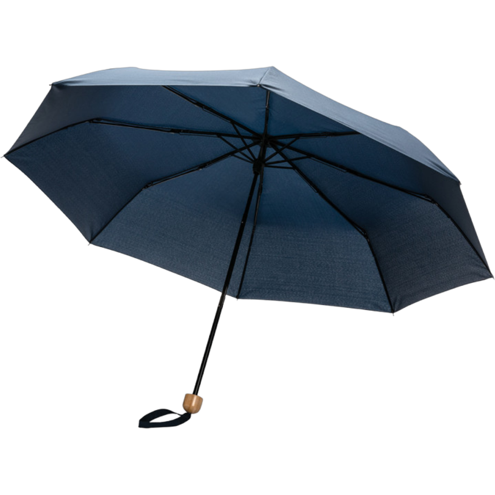 Mini parapluie RPET 190T poignée bambou Impact AWARE – Image 9