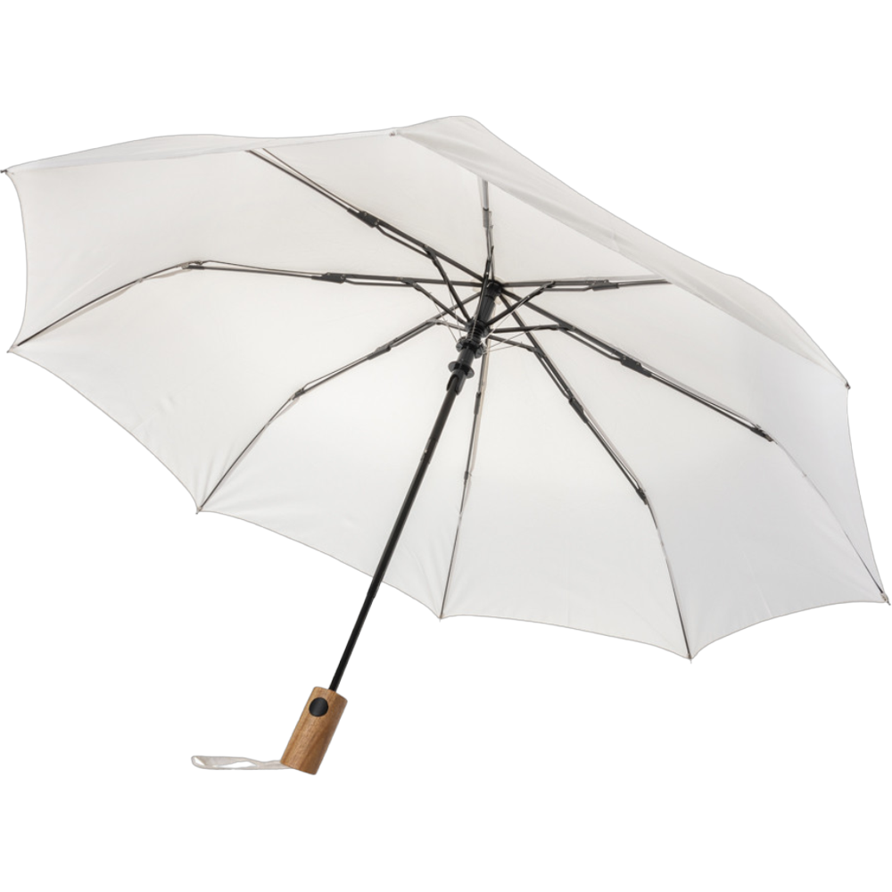 Parapluie mini en RPET et bois d'acacia – Image 3