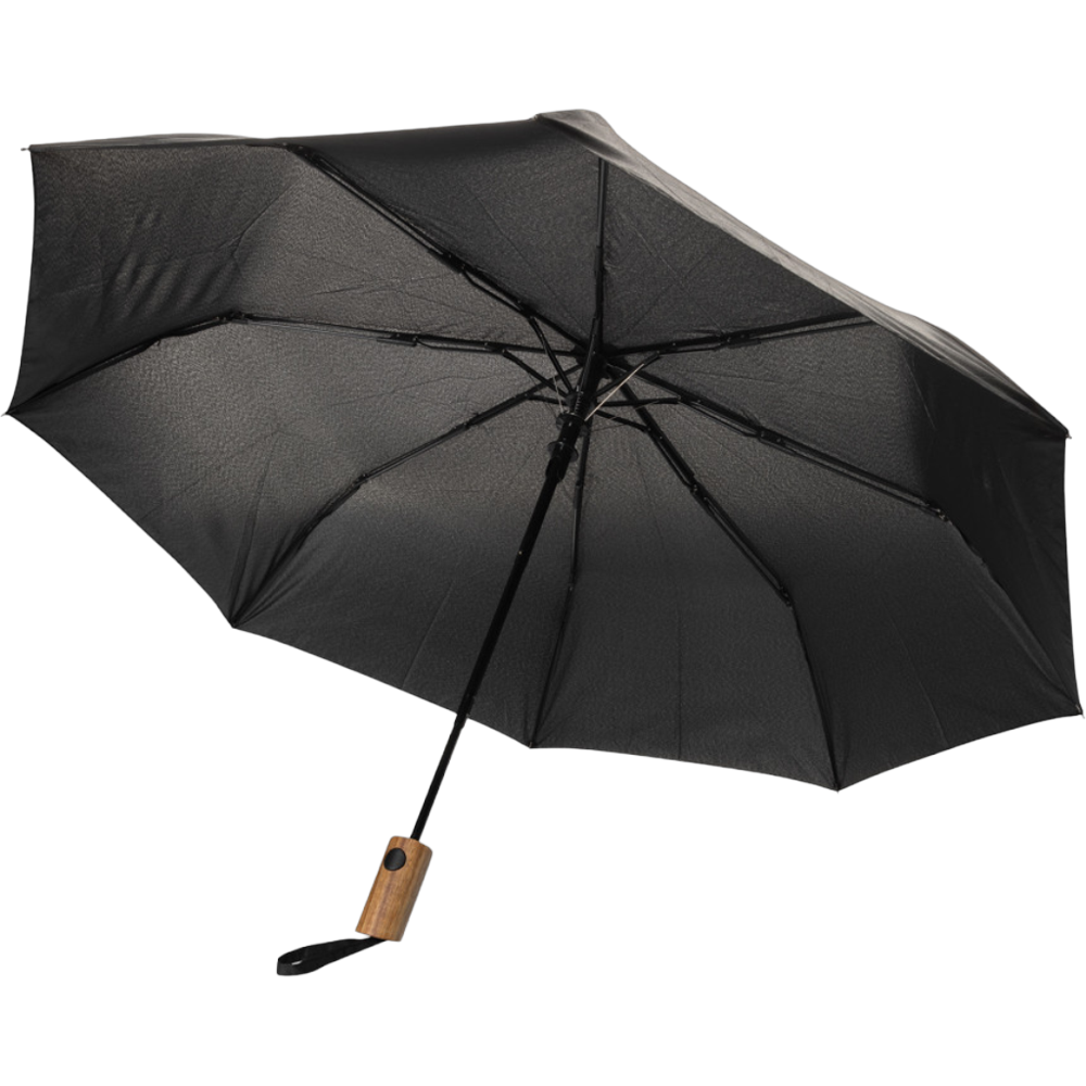 Parapluie mini en RPET et bois d'acacia – Image 7