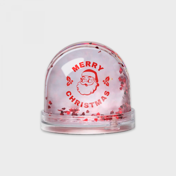 Boule à neige personnalisée en forme de cœur