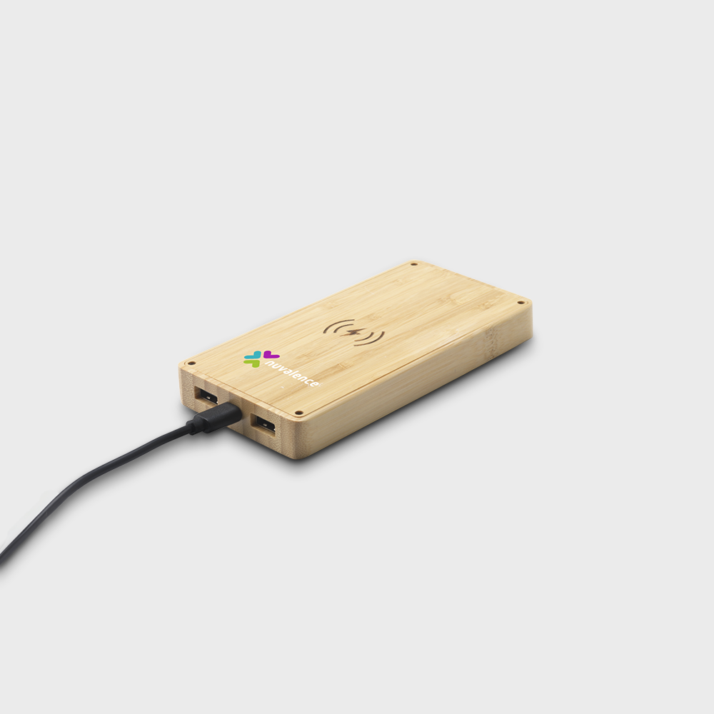 Chargeur sans fil Bamboo powerbank solaire – Image 2