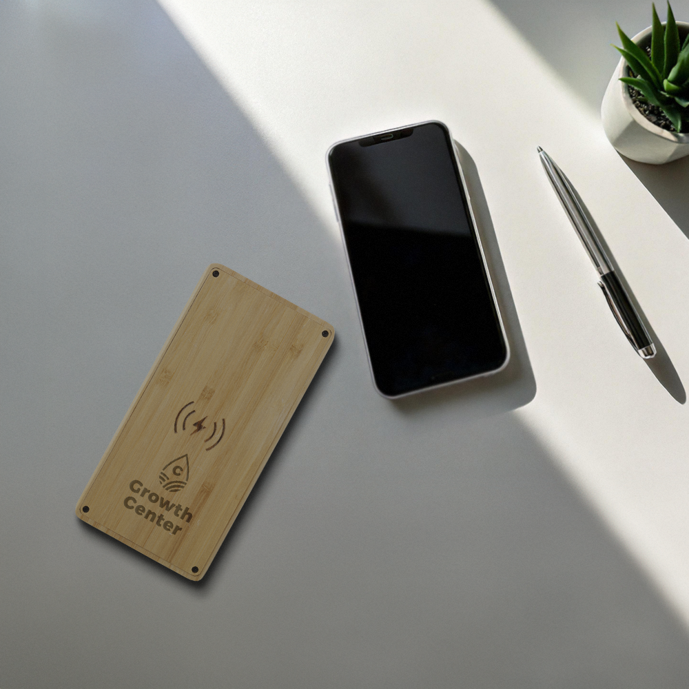Chargeur sans fil Bamboo powerbank solaire – Image 5
