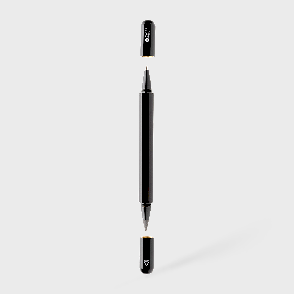Stylo double pointe en aluminium recyclé RCS Swiss Peak – Image 2