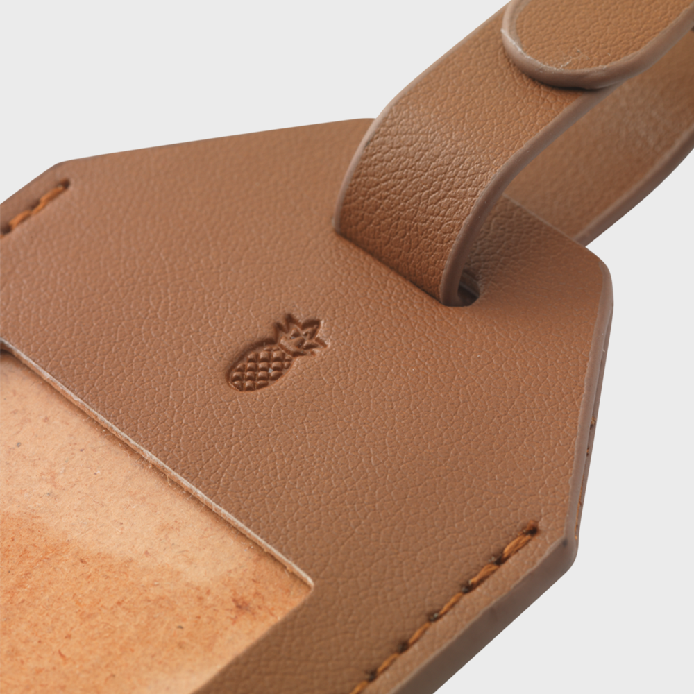 Étiquette de bagage en cuir d'ananas vegan – Image 6
