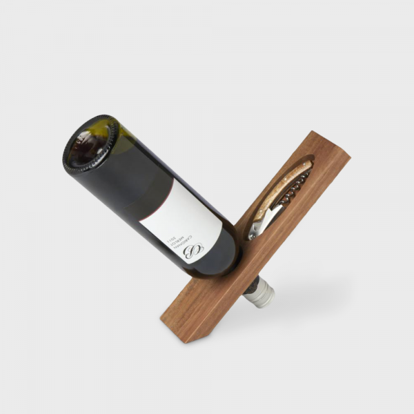 Ensemble porte-vin en bois d'acacia