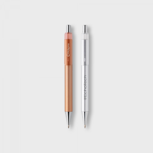 Stylo métallique avec clip translucide