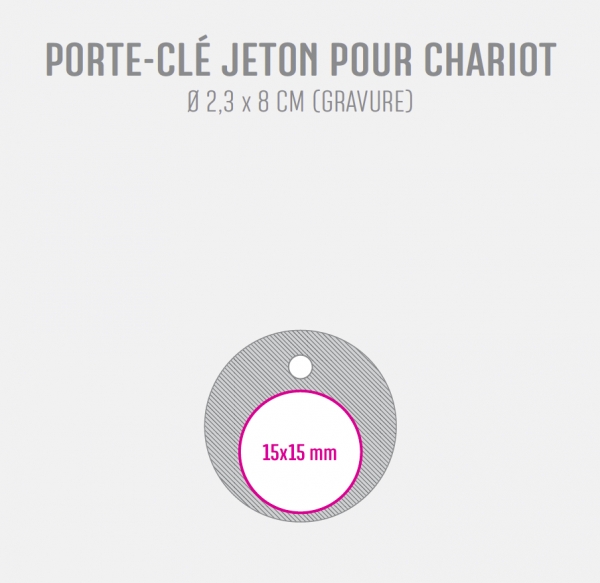 Porte-clé avec jeton caddie – Image 4