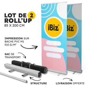 Roll'up Promo • Lot de 2 Roll'ups • 26,50€ / unité